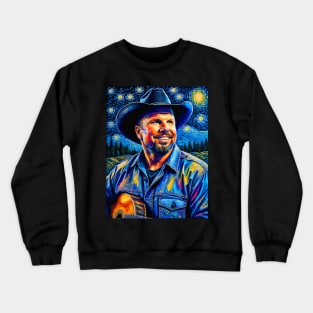 Garth Brooks in starry night Crewneck Sweatshirt